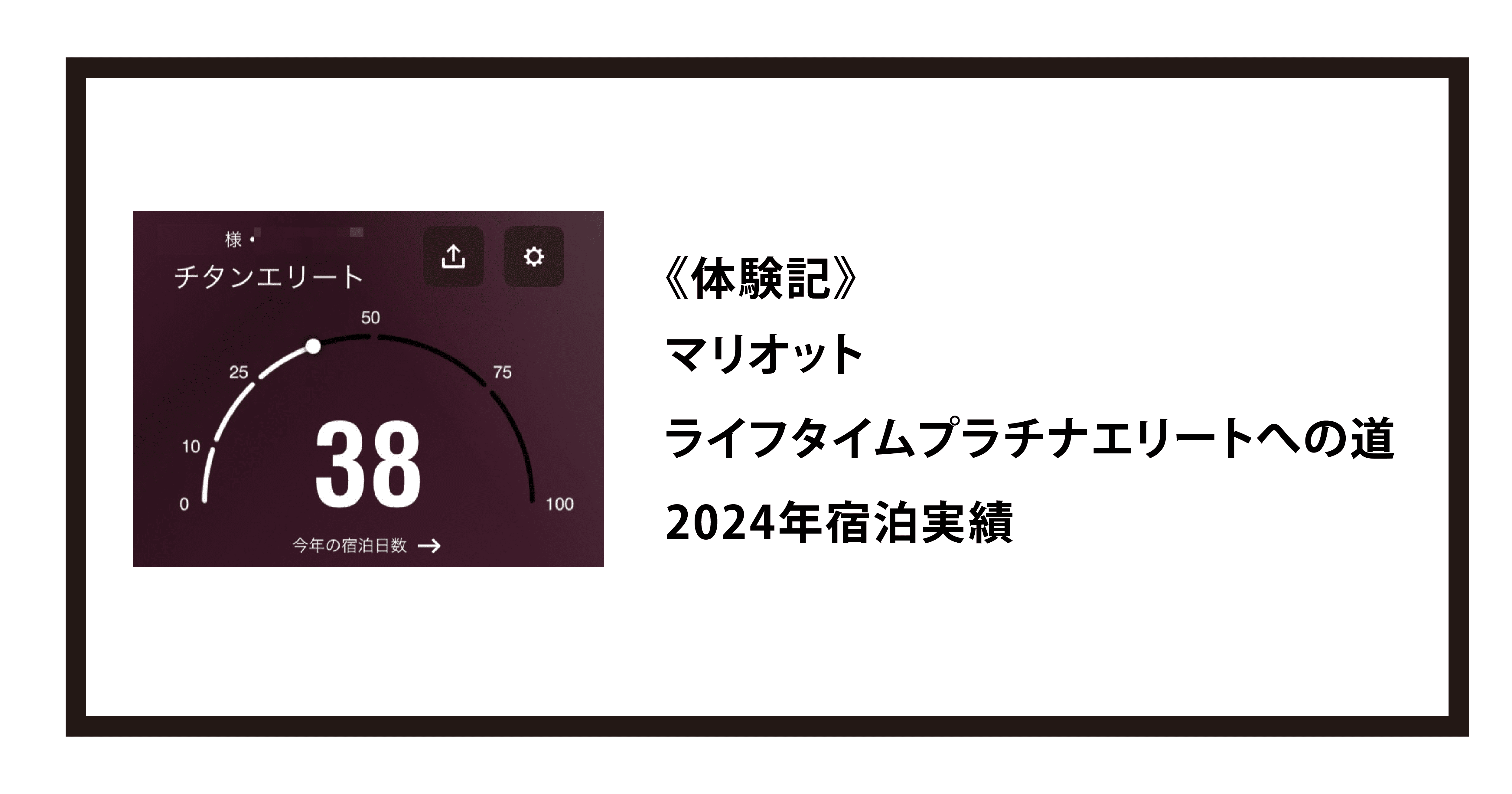 マリオット 体験記ライフタイムプラチナエリートへの道 2024年宿泊実績